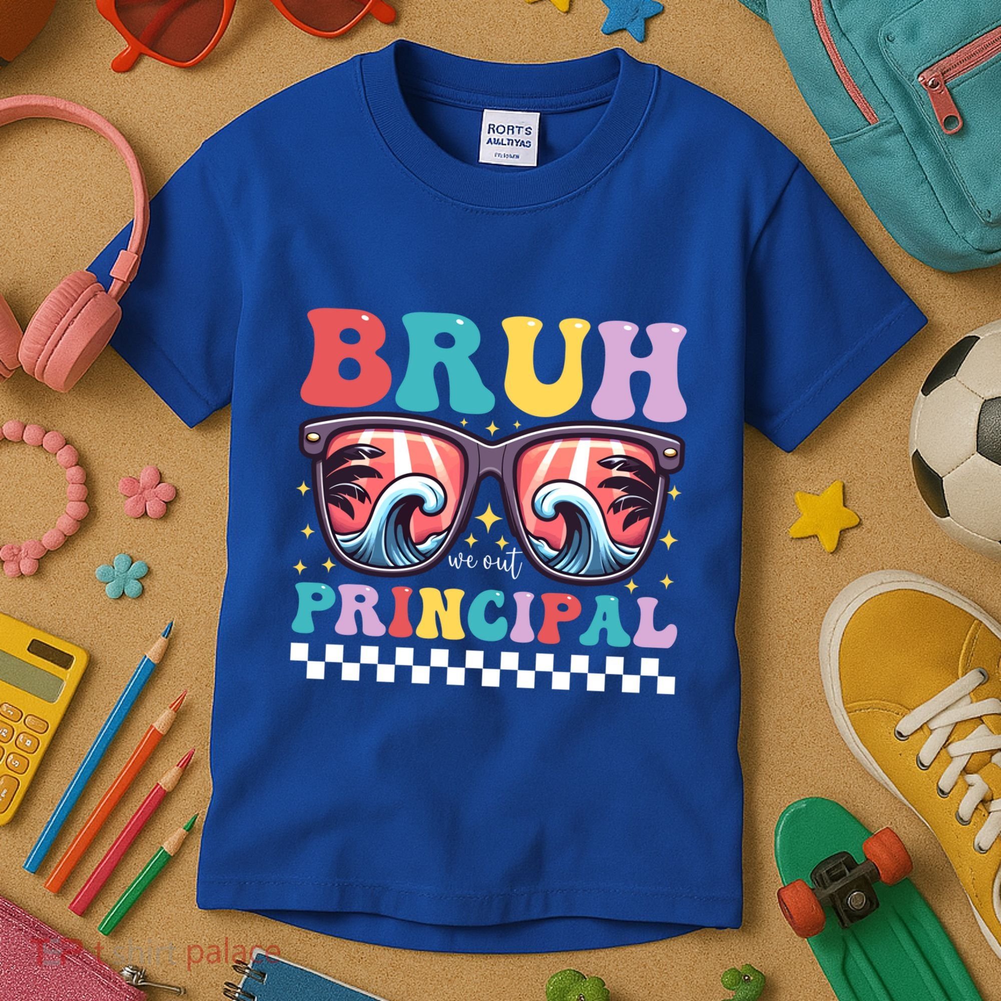 Cute End Of School Year Teacher Summer Bruh We Out Principal Cute Gift Kids T-Shirt