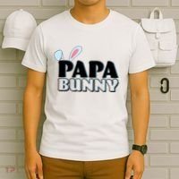 Cute Easter Papa Bunny Matching Family Shirts T-Shirt thumb 6