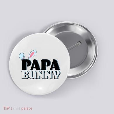 Cute Easter Papa Bunny Matching Family Shirts Button