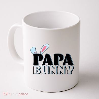 Cute Easter Papa Bunny Matching Family Shirts Coffee Mug