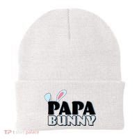 Cute Easter Papa Bunny Matching Family Shirts Beanie thumb 0
