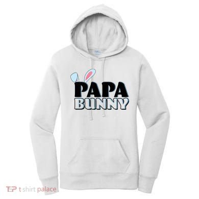Cute Easter Papa Bunny Matching Family Shirts Women's Hoodie