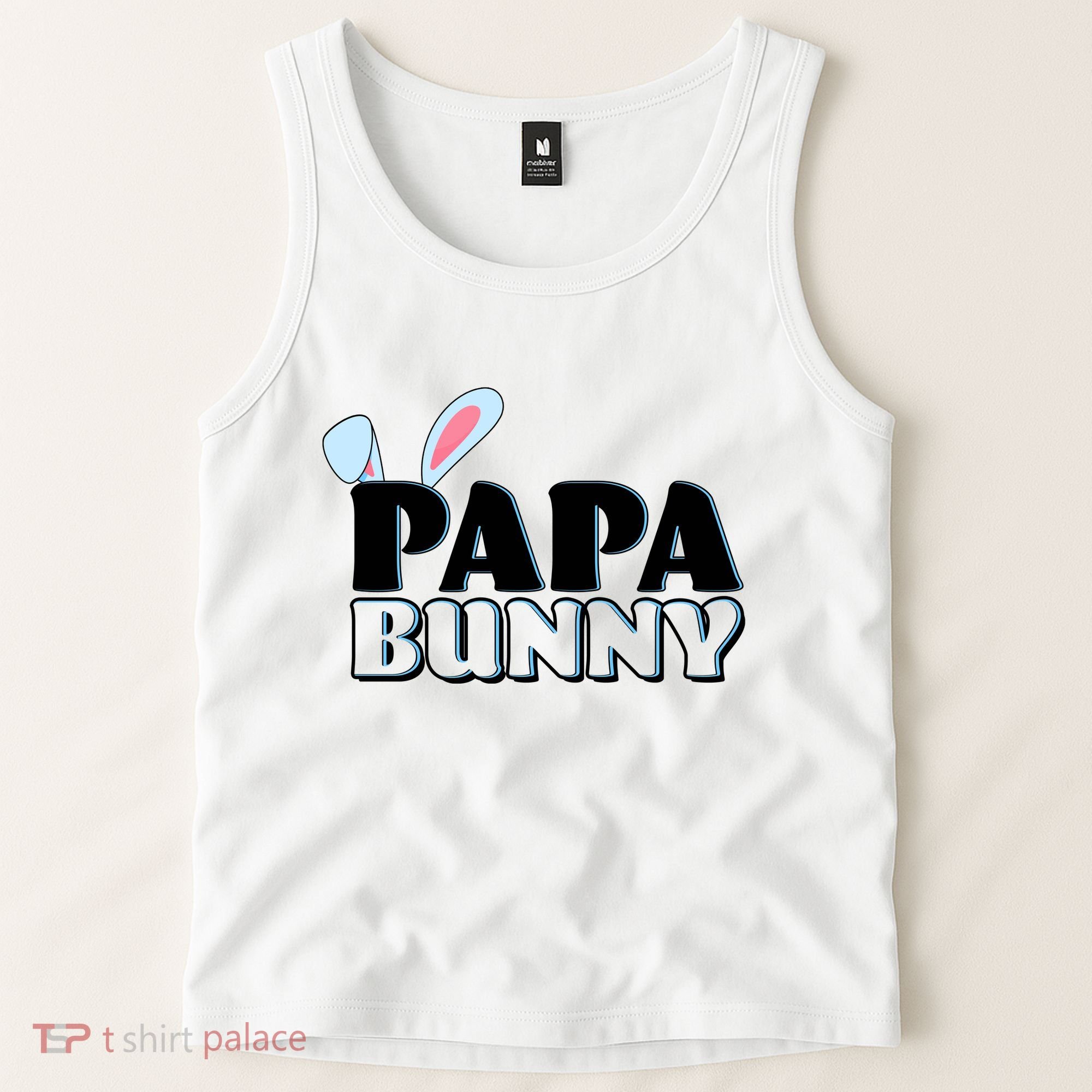 Cute Easter Papa Bunny Matching Family Shirts Tank Top