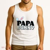 Cute Easter Papa Bunny Matching Family Shirts Tank Top thumb 3