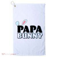 Cute Easter Papa Bunny Matching Family Shirts Golf Towel thumb 0