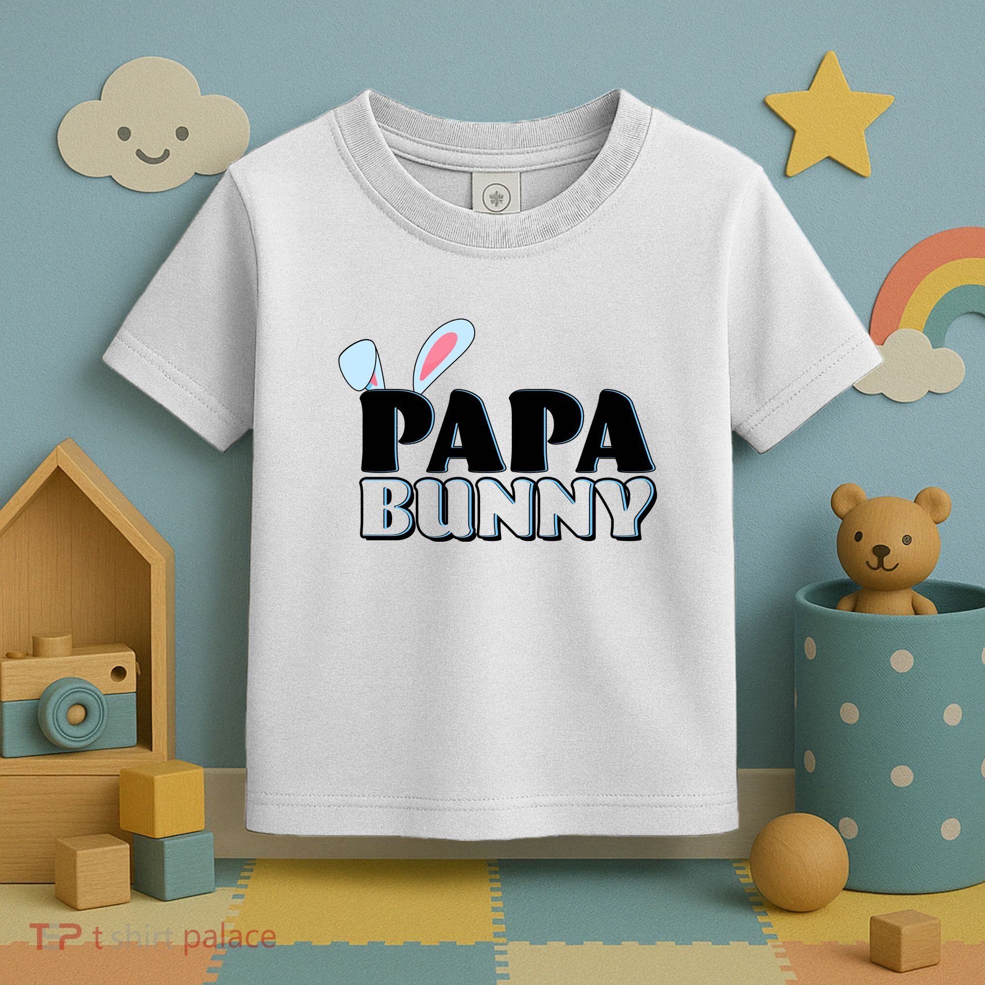 Cute Easter Papa Bunny Matching Family Shirts Toddler T-Shirt