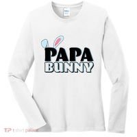Cute Easter Papa Bunny Matching Family Shirts Women's Long Sleeve Shirt thumb 0