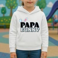Cute Easter Papa Bunny Matching Family Shirts Kids Hoodie thumb 3