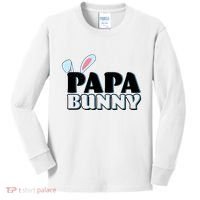 Cute Easter Papa Bunny Matching Family Shirts Kids Long Sleeve Shirt thumb 0