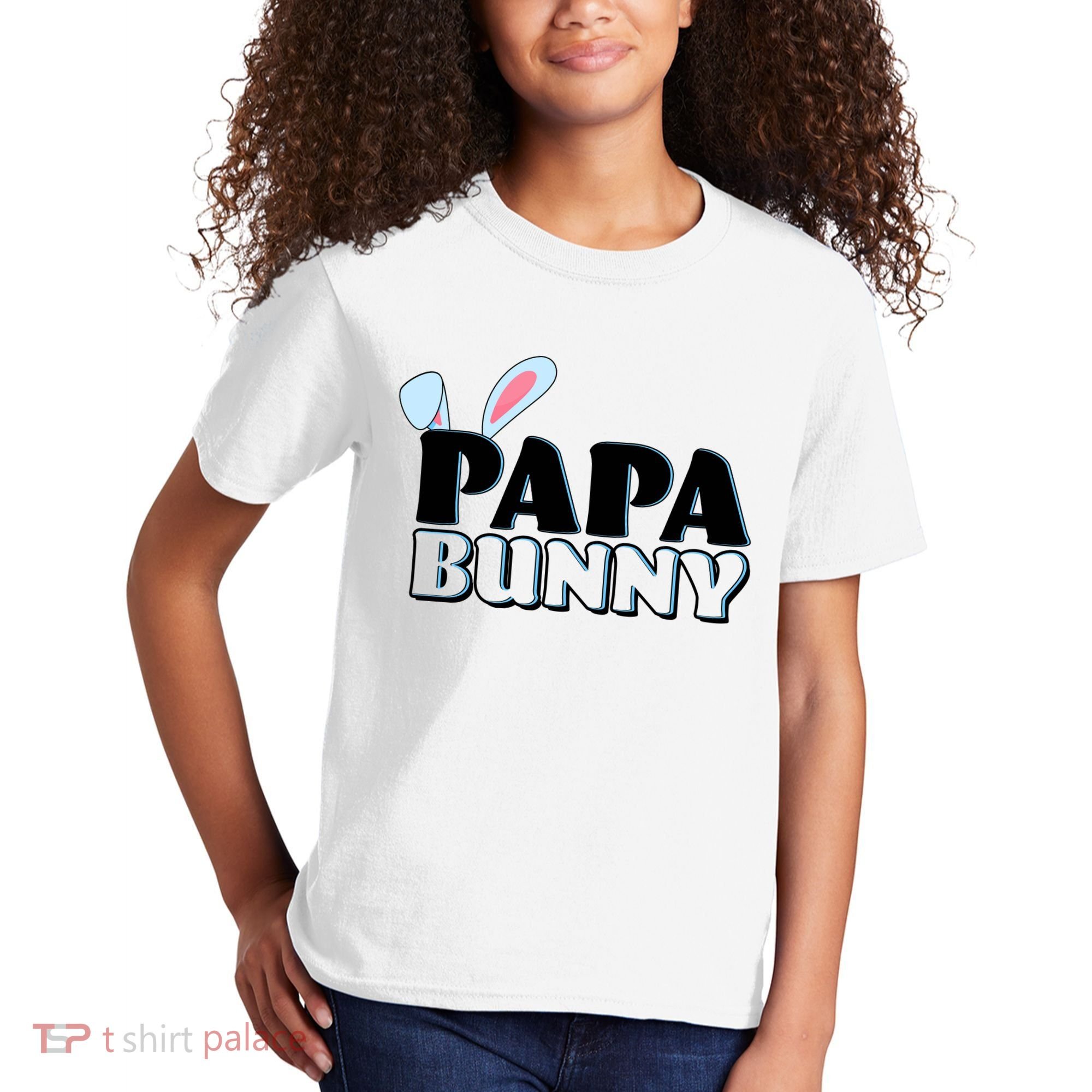 Cute Easter Papa Bunny Matching Family Shirts Kids T-Shirt