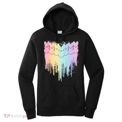 Cute Easter Painted Spring Colors Peeps Women's Hoodie
