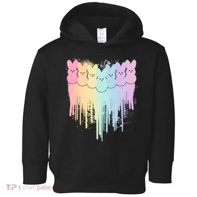 Cute Easter Painted Spring Colors Peeps Toddler Hoodie