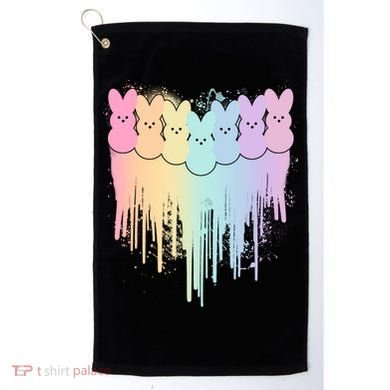 Cute Easter Painted Spring Colors Peeps Golf Towel