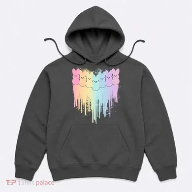 Cute Easter Painted Spring Colors Peeps Hoodie