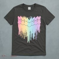 Cute Easter Painted Spring Colors Peeps T-Shirt thumb 5