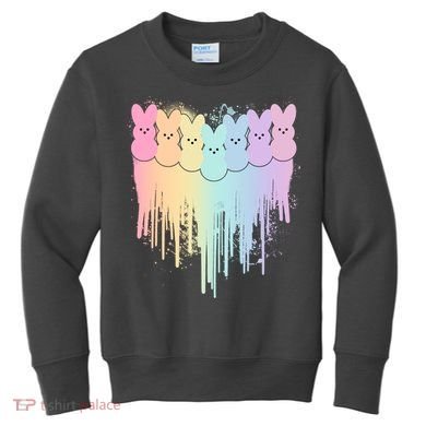 Cute Easter Painted Spring Colors Peeps Kids Sweatshirt