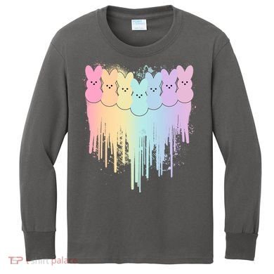 Cute Easter Painted Spring Colors Peeps Kids Long Sleeve Shirt