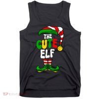 Cute Elf Pajama Matching Group Christmas Holiday Tank Top thumb 0