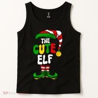 Cute Elf Pajama Matching Group Christmas Holiday Tank Top thumb 2