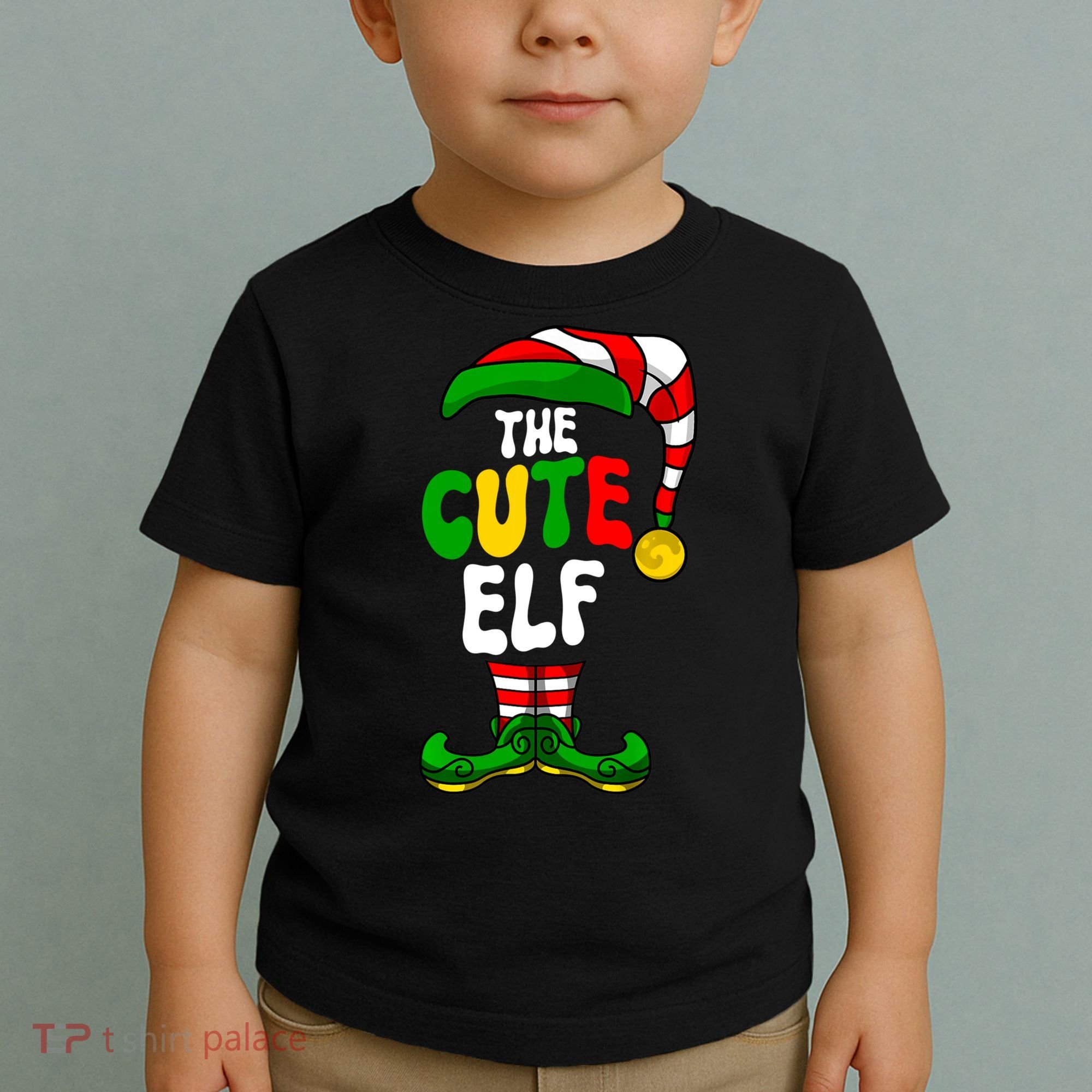Cute Elf Pajama Matching Group Christmas Holiday Toddler T-Shirt
