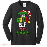 Cute Elf Pajama Matching Group Christmas Holiday Kids Long Sleeve Shirt thumb 0