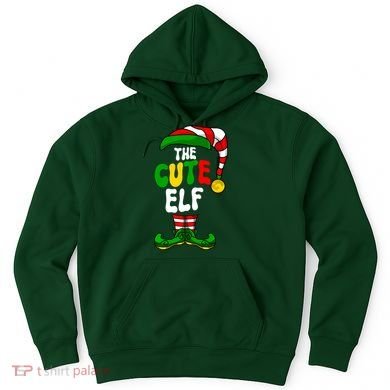 Cute Elf Pajama Matching Group Christmas Holiday Hoodie