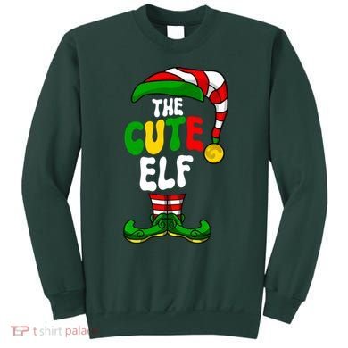 Cute Elf Pajama Matching Group Christmas Holiday Sweatshirt