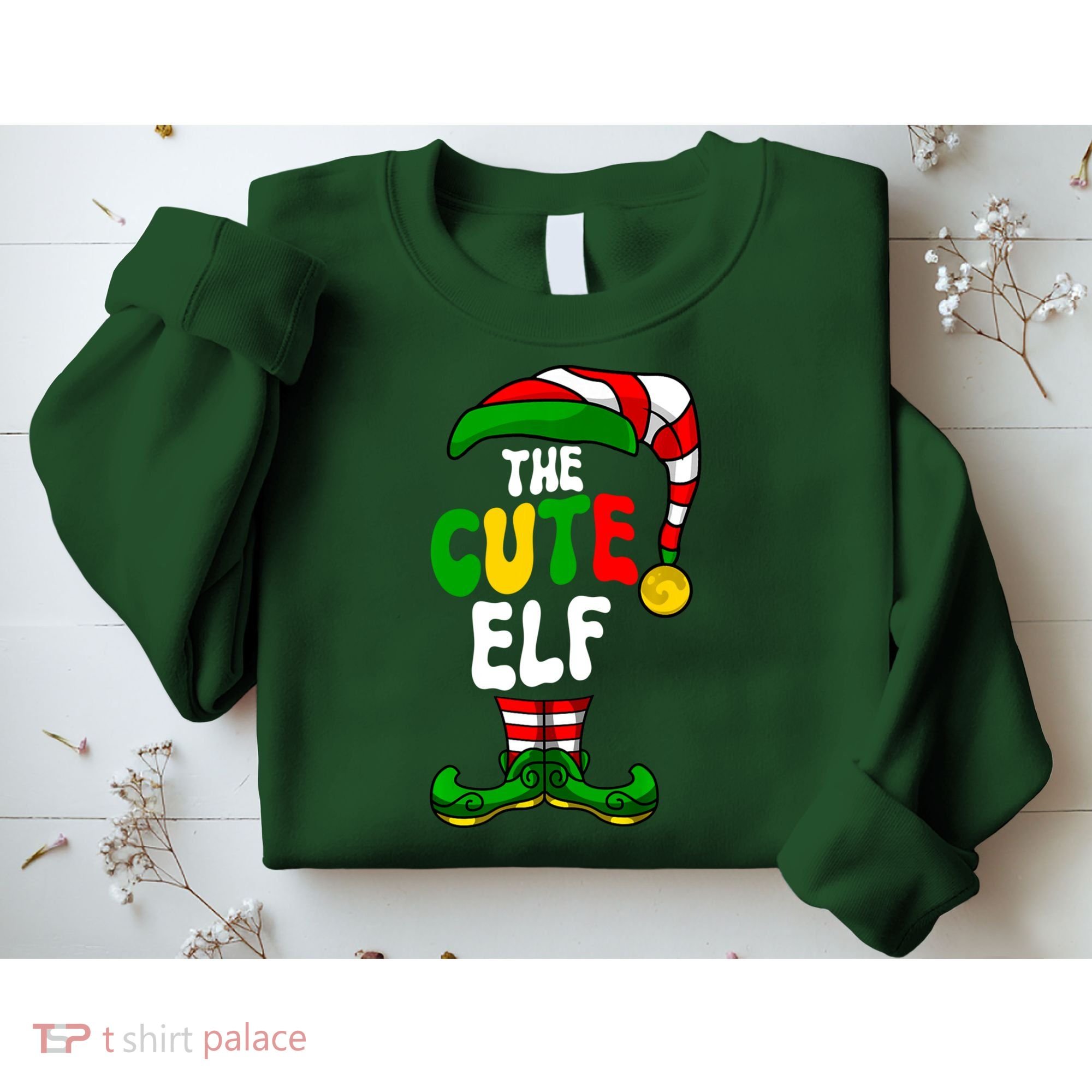 Cute Elf Pajama Matching Group Christmas Holiday Sweatshirt
