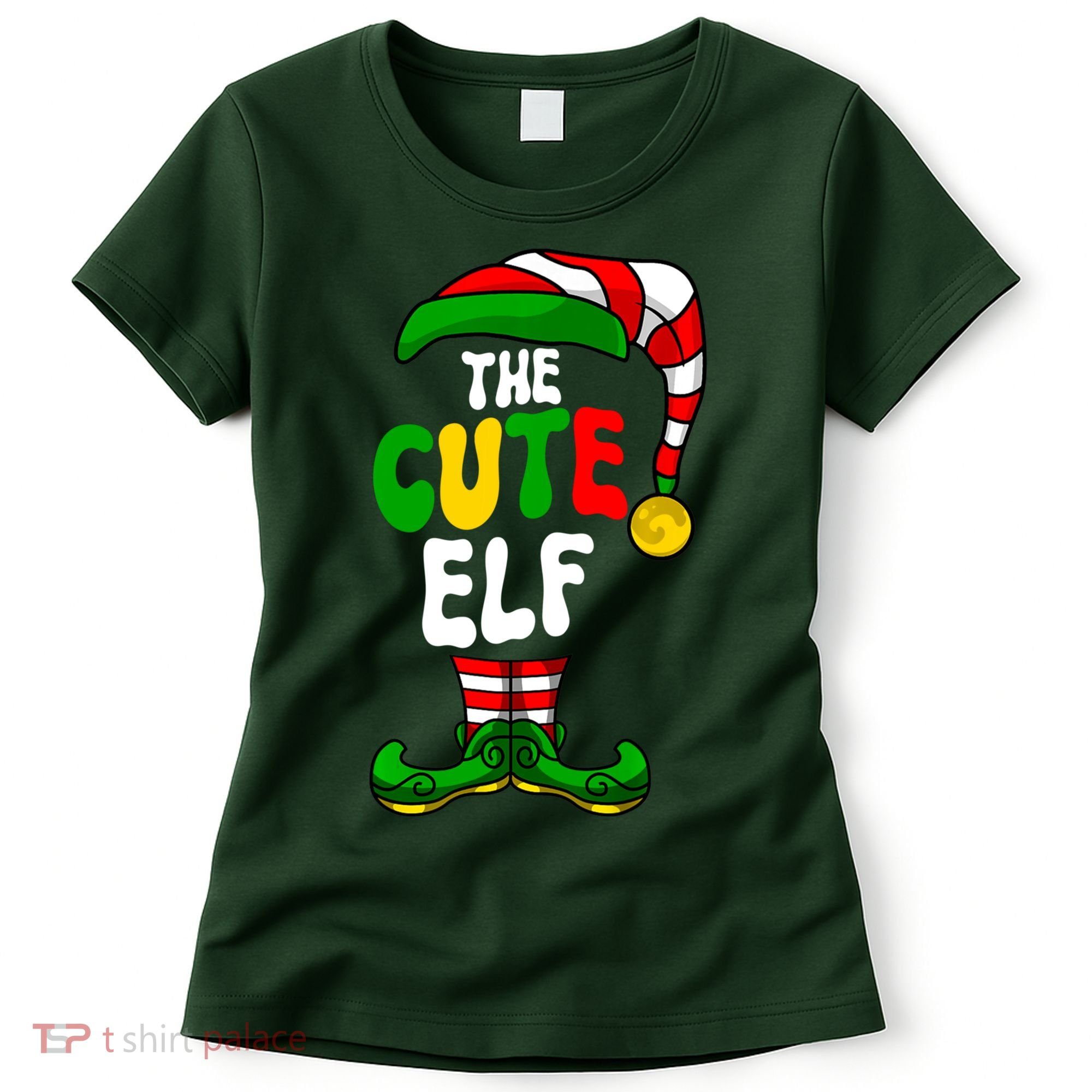 Cute Elf Pajama Matching Group Christmas Holiday Women's T-Shirt