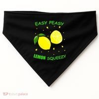 Cute Easy Peasy Lemon Squeezy Fun Summertime Lemonade Lover Gift USA-Made Doggie Bandana thumb 0