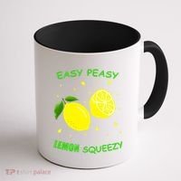 Cute Easy Peasy Lemon Squeezy Fun Summertime Lemonade Lover Gift Coffee Mug thumb 1