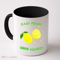 Cute Easy Peasy Lemon Squeezy Fun Summertime Lemonade Lover Gift Coffee Mug thumb 0