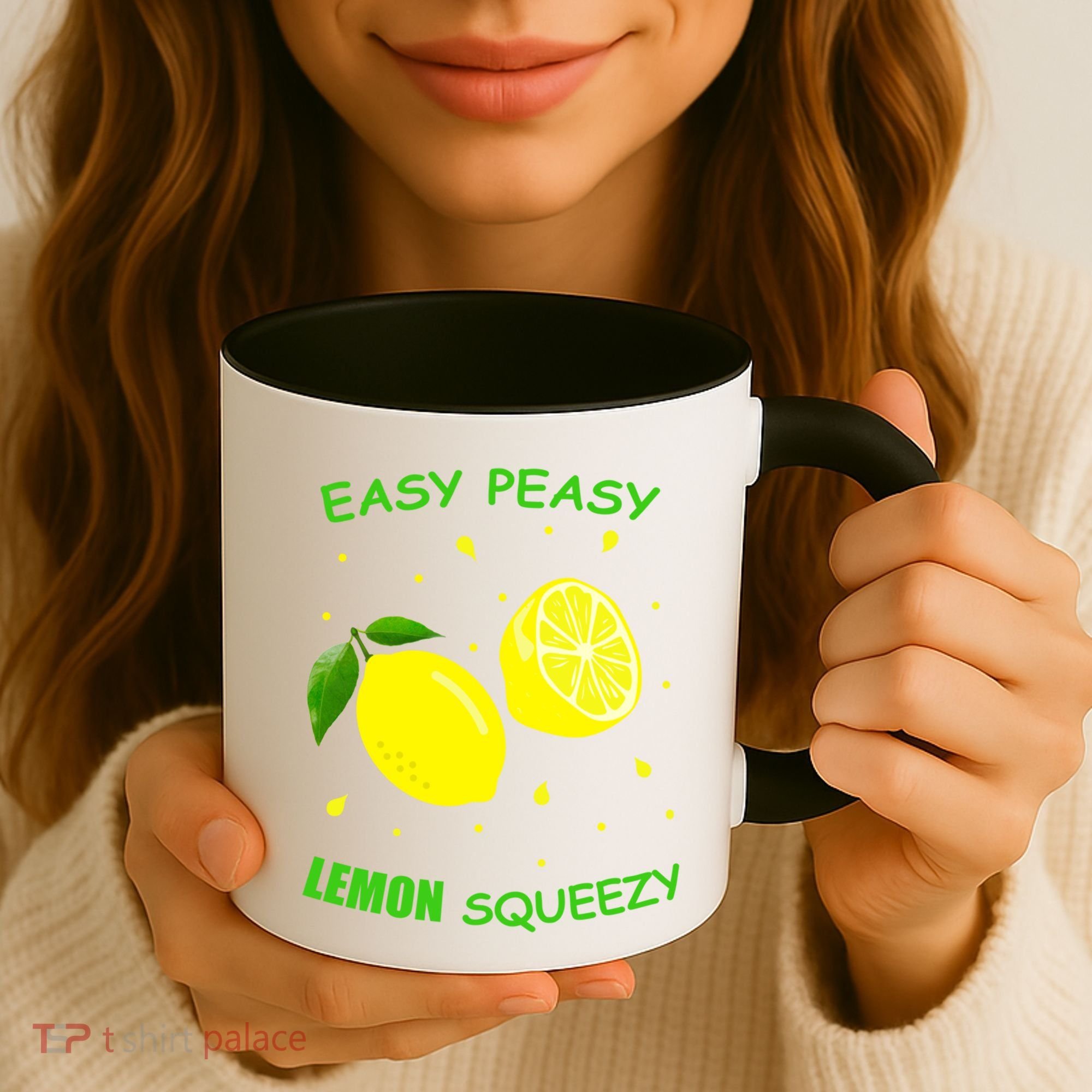 Cute Easy Peasy Lemon Squeezy Fun Summertime Lemonade Lover Gift Coffee Mug