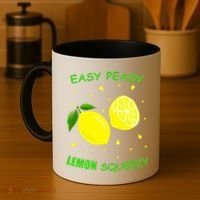 Cute Easy Peasy Lemon Squeezy Fun Summertime Lemonade Lover Gift Coffee Mug thumb 4