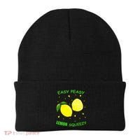 Cute Easy Peasy Lemon Squeezy Fun Summertime Lemonade Lover Gift Beanie thumb 0
