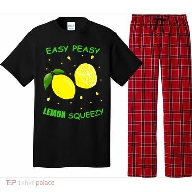 Cute Easy Peasy Lemon Squeezy Fun Summertime Lemonade Lover Gift Pajama Set