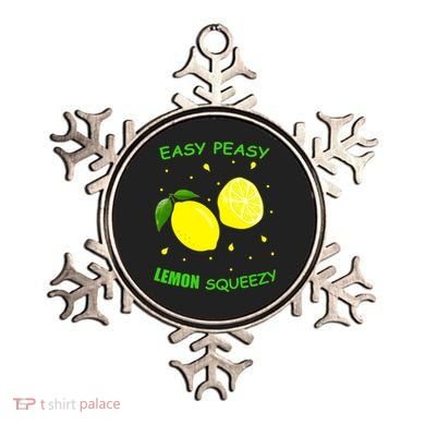 Cute Easy Peasy Lemon Squeezy Fun Summertime Lemonade Lover Gift Ornament