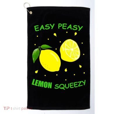 Cute Easy Peasy Lemon Squeezy Fun Summertime Lemonade Lover Gift Golf Towel
