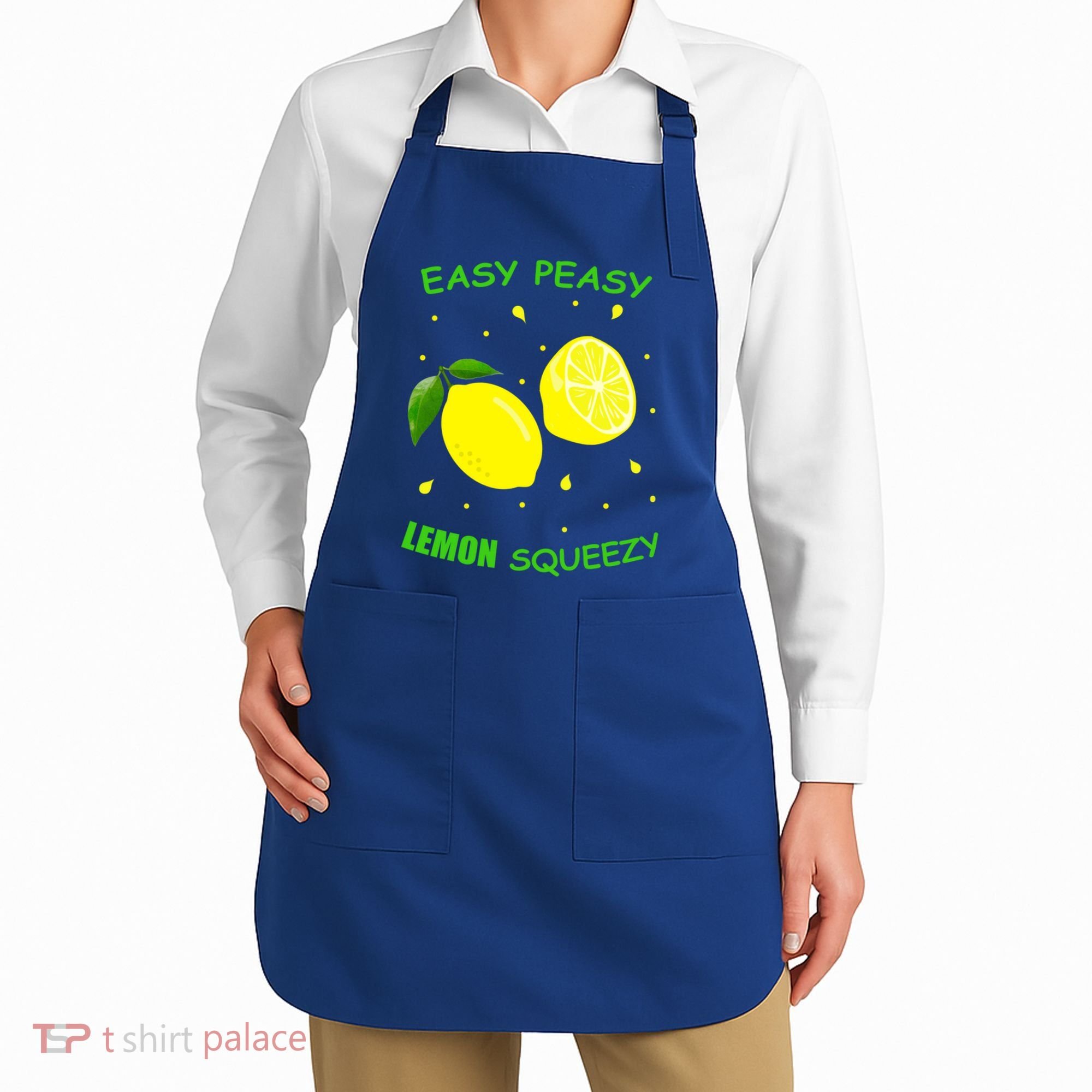 Cute Easy Peasy Lemon Squeezy Fun Summertime Lemonade Lover Gift Apron