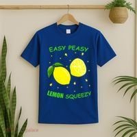 Cute Easy Peasy Lemon Squeezy Fun Summertime Lemonade Lover Gift T-Shirt thumb 2