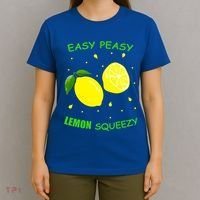 Cute Easy Peasy Lemon Squeezy Fun Summertime Lemonade Lover Gift T-Shirt thumb 4