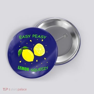 Cute Easy Peasy Lemon Squeezy Fun Summertime Lemonade Lover Gift Button