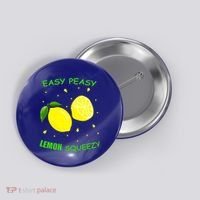 Cute Easy Peasy Lemon Squeezy Fun Summertime Lemonade Lover Gift Button thumb 0