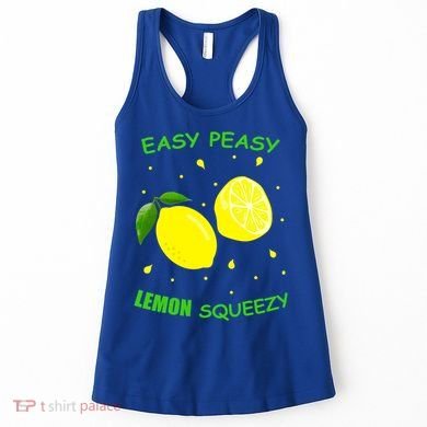 Cute Easy Peasy Lemon Squeezy Fun Summertime Lemonade Lover Gift Women's Tank Top