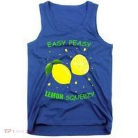 Cute Easy Peasy Lemon Squeezy Fun Summertime Lemonade Lover Gift Tank Top thumb 0
