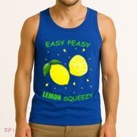 Cute Easy Peasy Lemon Squeezy Fun Summertime Lemonade Lover Gift Tank Top thumb 3