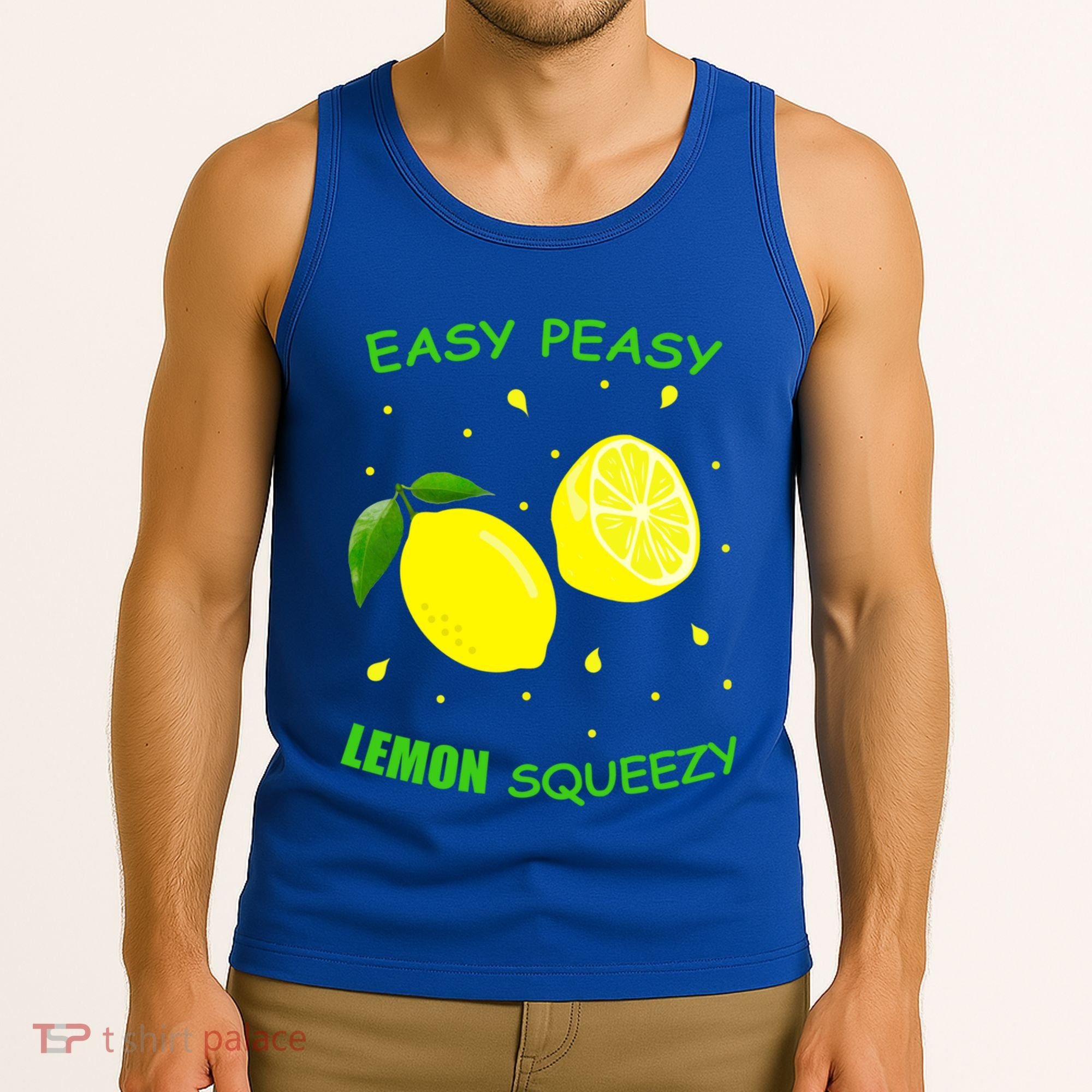 Cute Easy Peasy Lemon Squeezy Fun Summertime Lemonade Lover Gift Tank Top