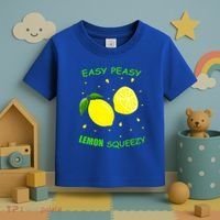 Cute Easy Peasy Lemon Squeezy Fun Summertime Lemonade Lover Gift Toddler T-Shirt thumb 3