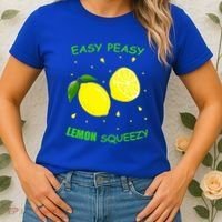 Cute Easy Peasy Lemon Squeezy Fun Summertime Lemonade Lover Gift Women's T-Shirt thumb 2