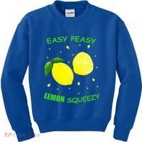 Cute Easy Peasy Lemon Squeezy Fun Summertime Lemonade Lover Gift Kids Sweatshirt thumb 0